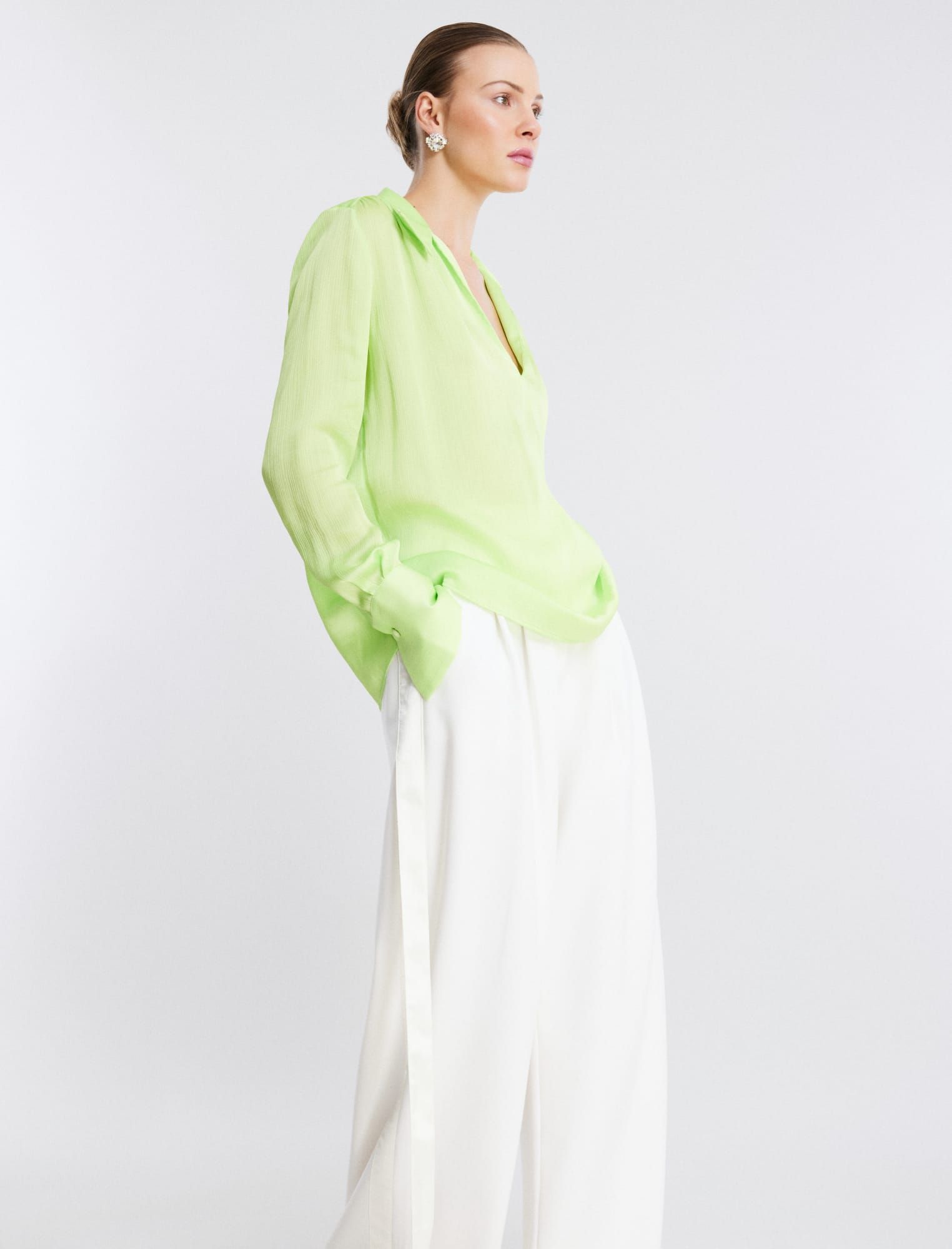 V-Neck Collared Top sold by BCBGMaxAzria product image thumbnail 3