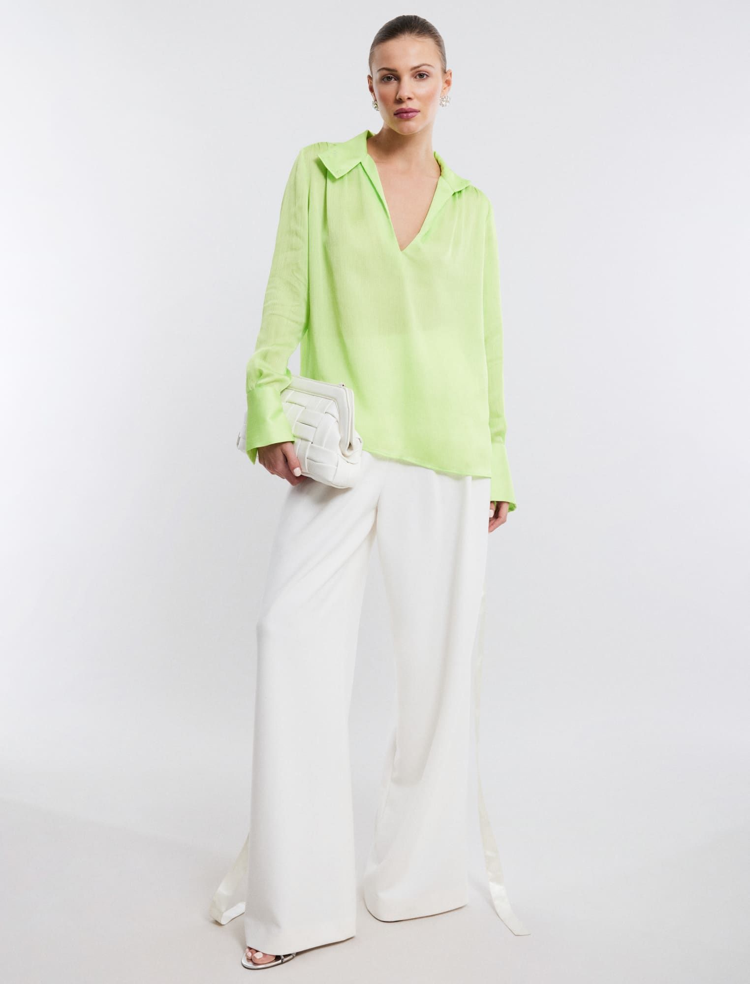 V-Neck Collared Top sold by BCBGMaxAzria product image thumbnail 2