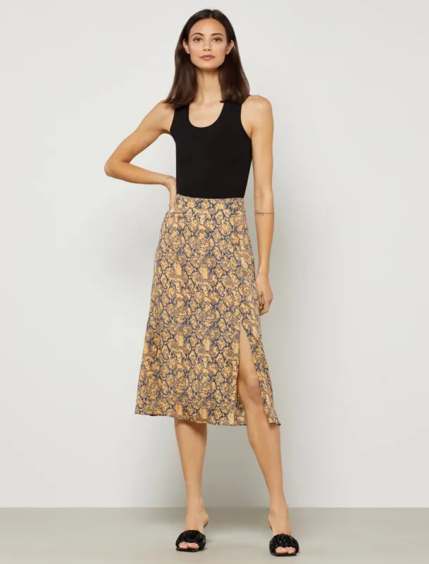 A-Line Snakeskin Maxi Skirt made by BCBGMaxAzria