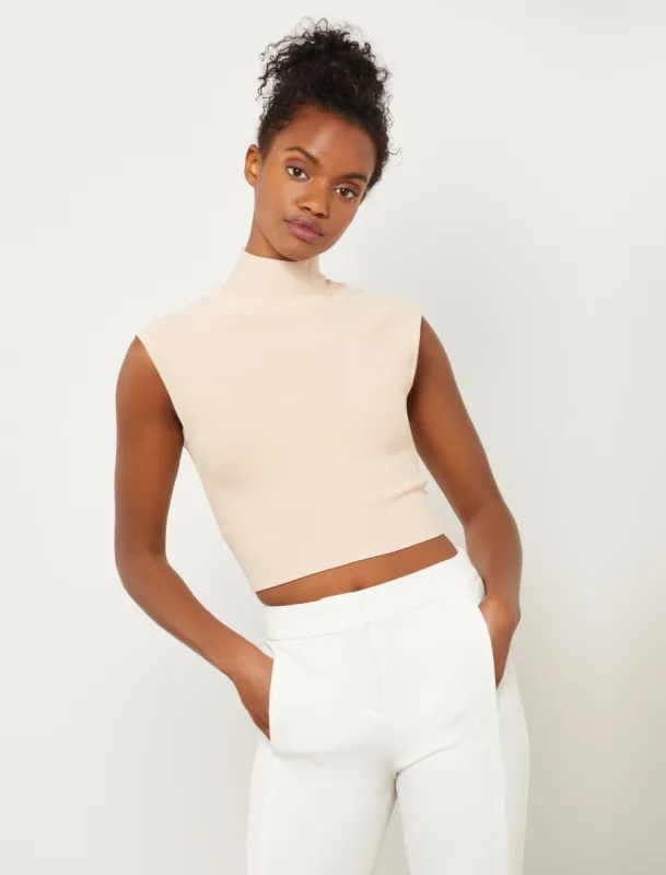Sleeveless Turtleneck Crop Top sold by BCBGMaxAzria