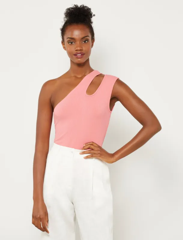 Double Strap One Shoulder Tank Top sold by BCBGMaxAzria