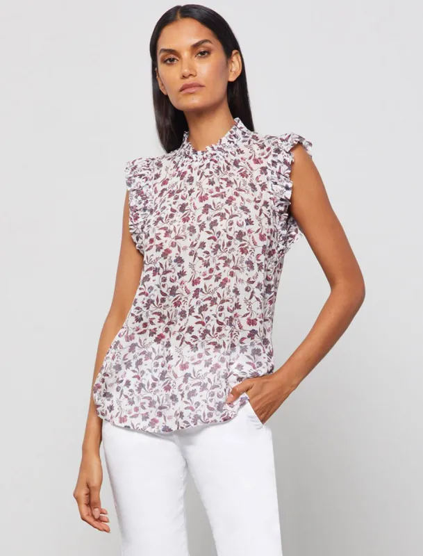 Valentina Flutter-Sleeve Top sold by BCBGMaxAzria