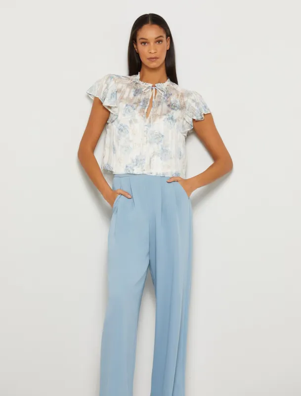 Georgette Flutter Sleeve Top sold by BCBGMaxAzria