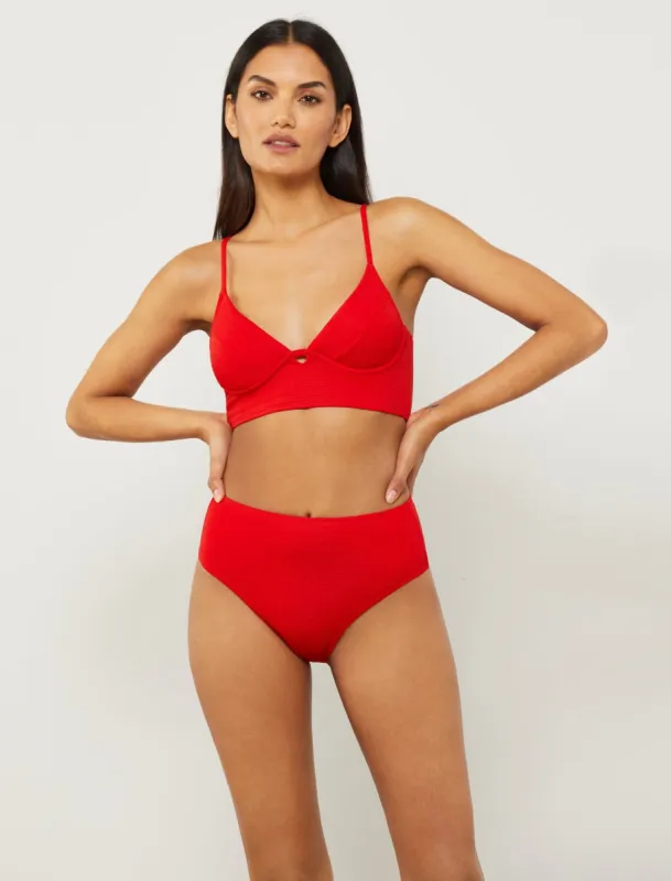 Charlie Textured Underwire Midkini Top sold by BCBGMaxAzria