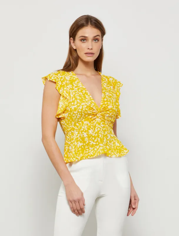 Honey Flutter Sleeve Top sold by BCBGMaxAzria