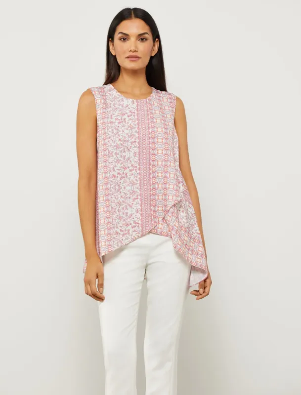 Crew Neck Tulip Wrap Top sold by BCBGMaxAzria