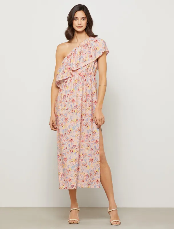 Millie One-Shoulder Ruffle Dress sold by BCBGMaxAzria