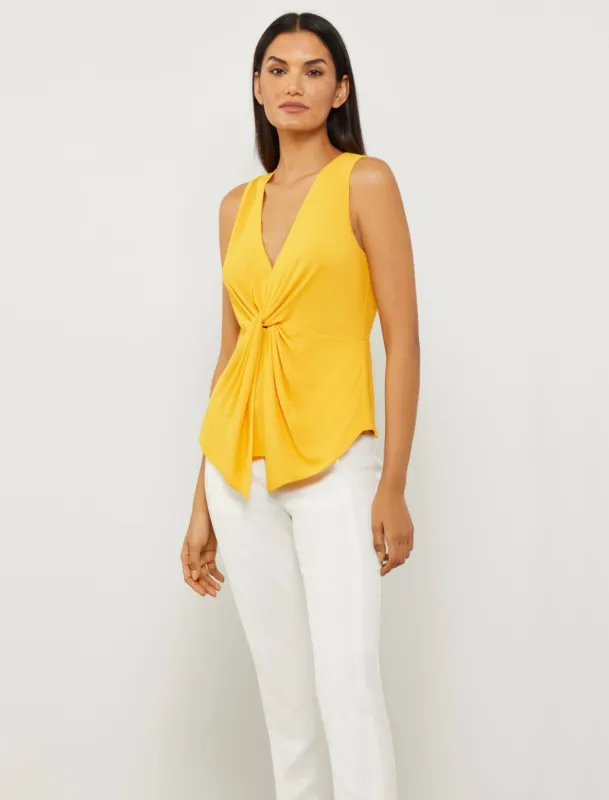 V-Neck Gathered Knot Top  sold by BCBGMaxAzria