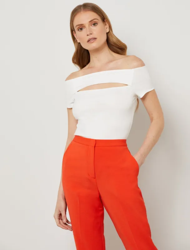 Off-The-Shoulder Cutout Top sold by BCBGMaxAzria