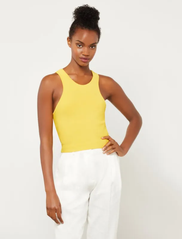 Fitted Racerback Cropped Tank Top sold by BCBGMaxAzria