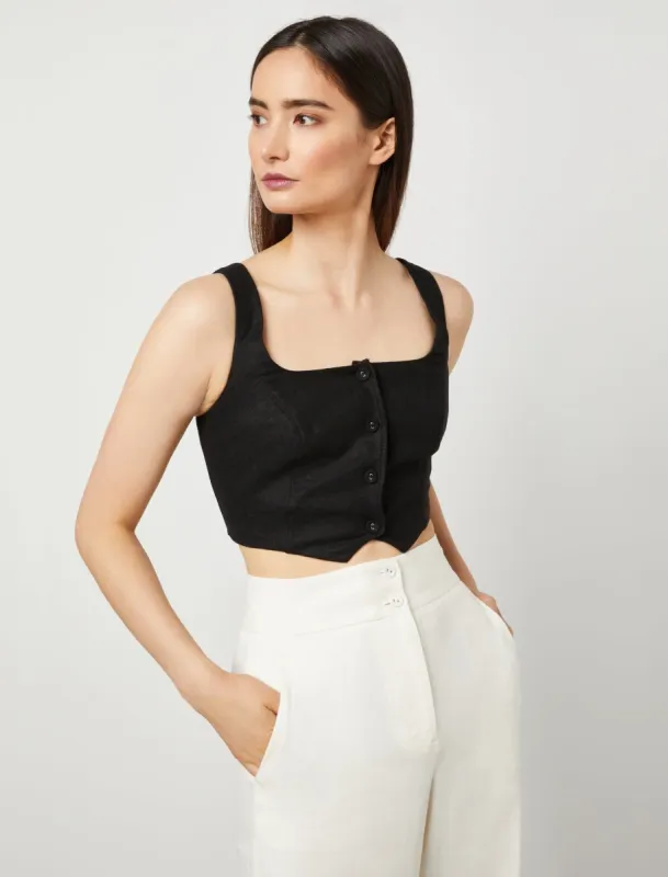 Button-Up Crop Top sold by BCBGMaxAzria