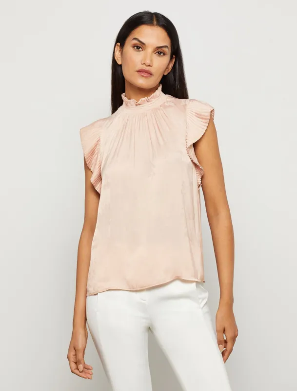 Sleeveless Flutter Top sold by BCBGMaxAzria