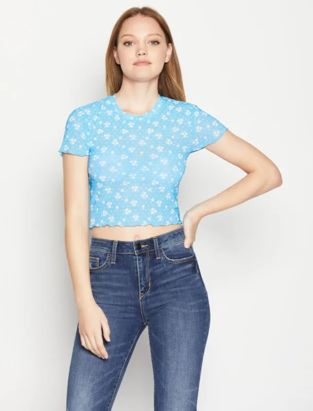 Short Sleeve Mesh Tee sold by BCBGMaxAzria