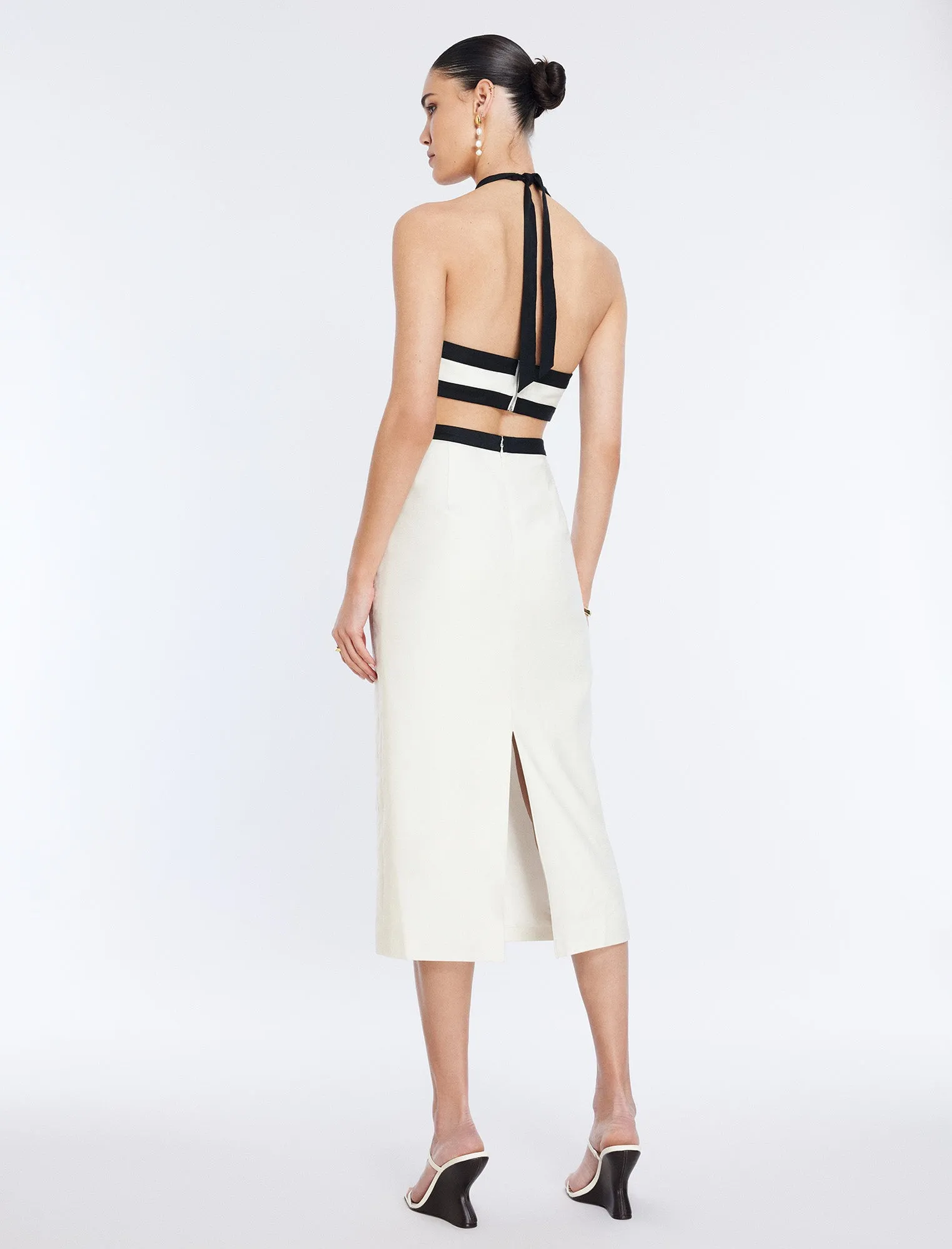 Lula Contrast Trim Midi Dress sold by BCBGMaxAzria product image thumbnail 5
