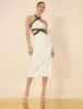 Lula Contrast Trim Midi Dress sold by BCBGMaxAzria