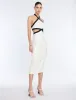 Lula Contrast Trim Midi Dress sold by BCBGMaxAzria