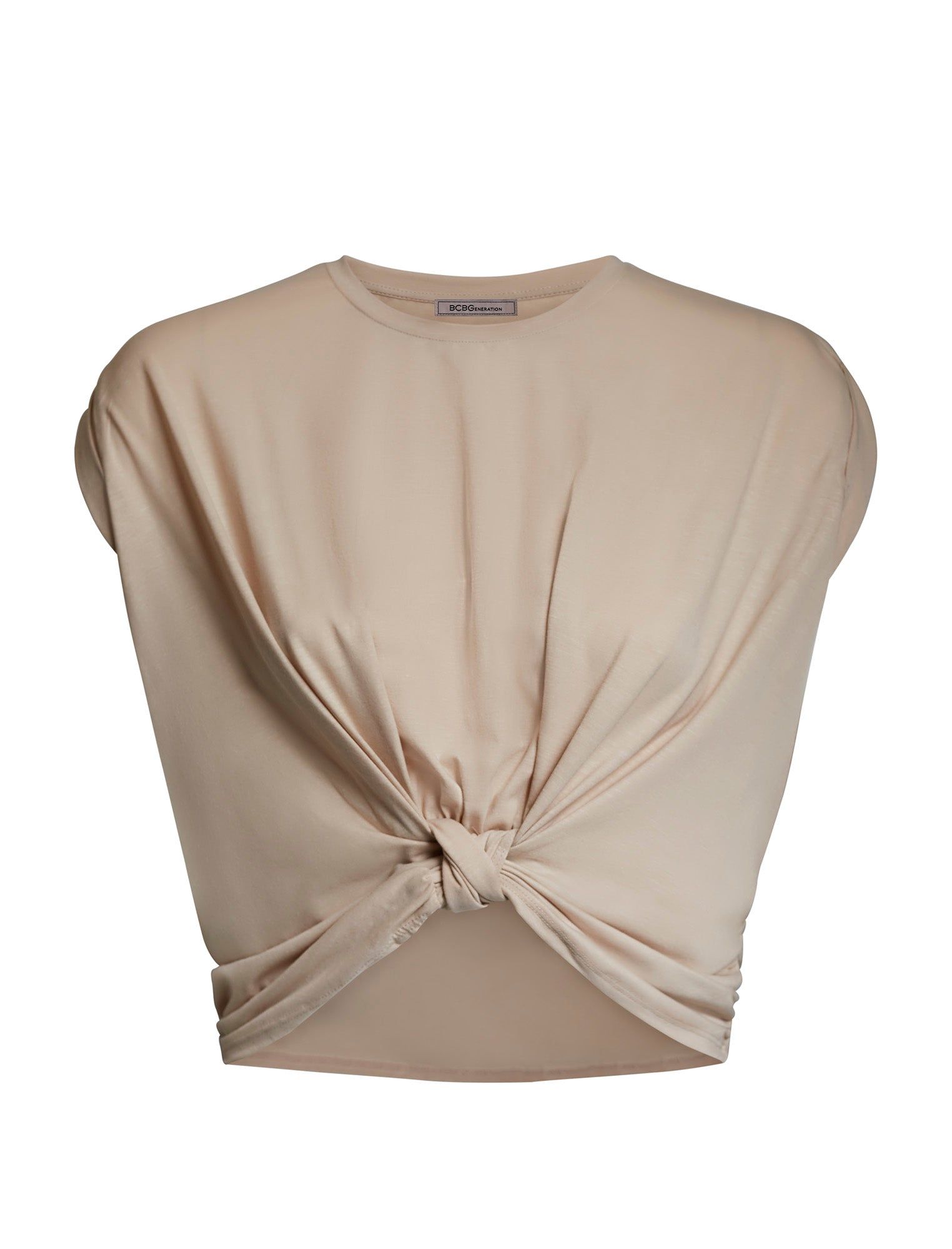 Cap Sleeve Knotted Hem Tee sold by BCBGMaxAzria