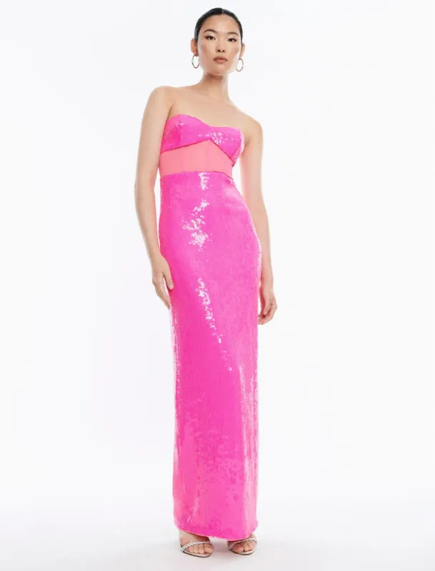 Juno Strapless Bustier Sequin Gown sold by BCBGMaxAzria