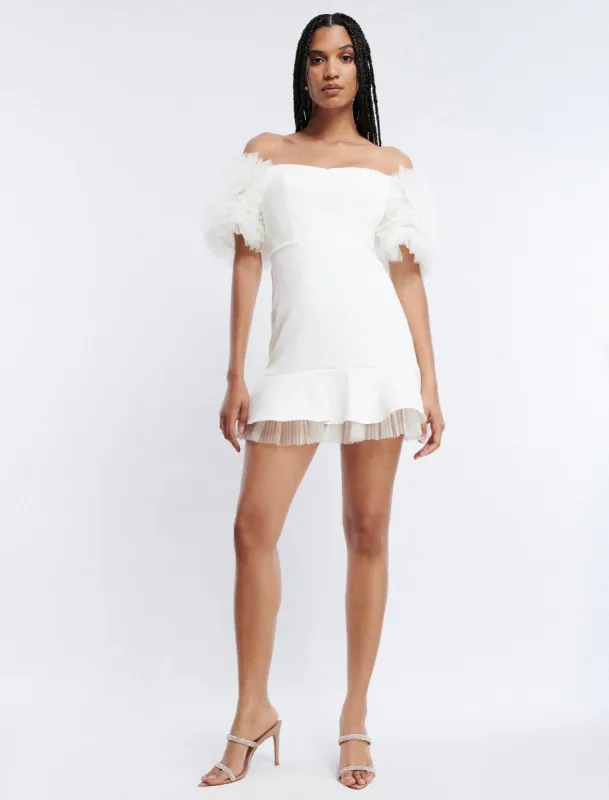 Harlowe Off-The-Shoulder Mini Dress sold by BCBGMaxAzria