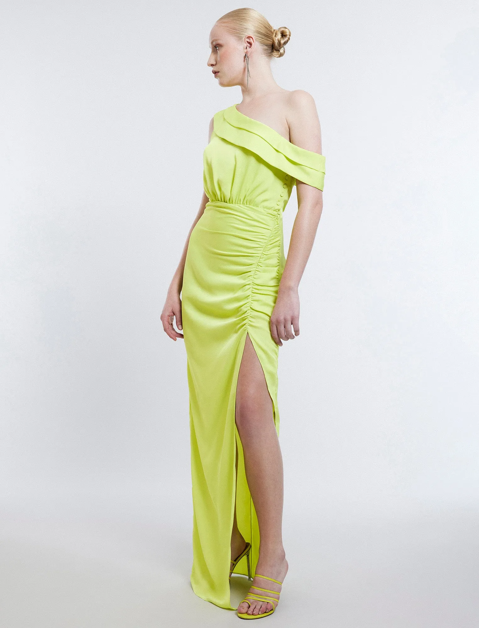 Layla Draped Shoulder Gown sold by BCBGMaxAzria product image thumbnail 3