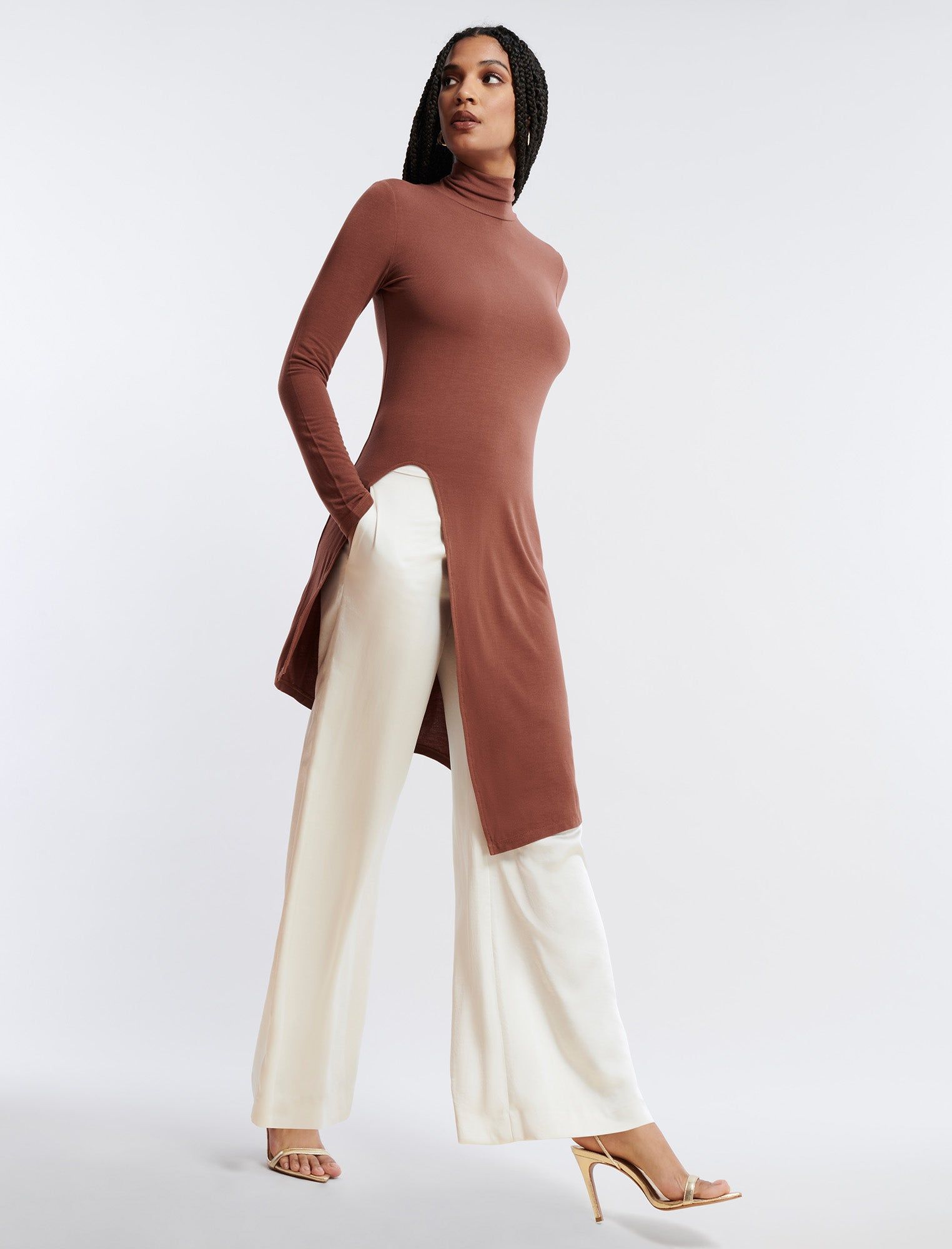 Asymmetrical Turtleneck Top sold by BCBGMaxAzria product image thumbnail 3