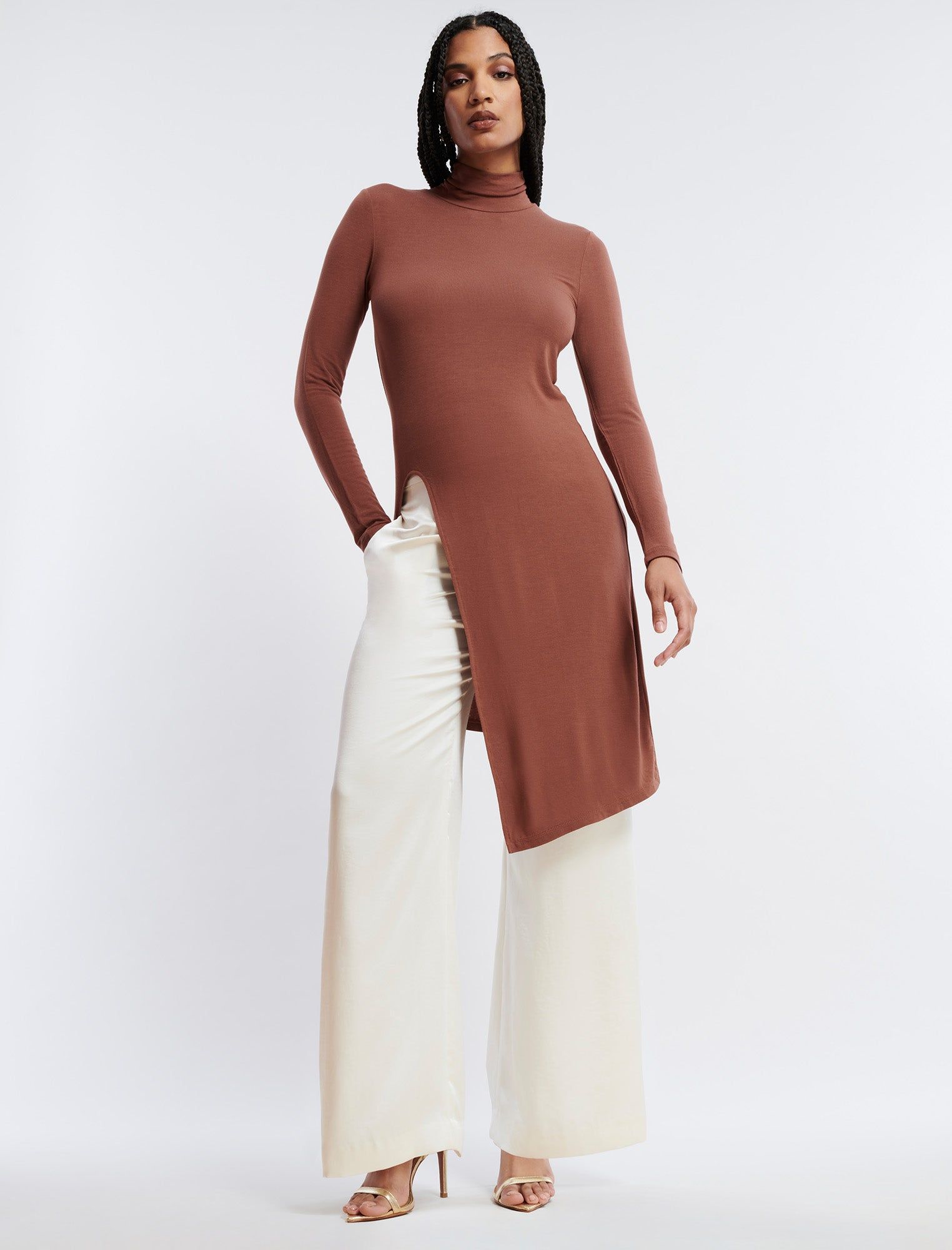 Asymmetrical Turtleneck Top sold by BCBGMaxAzria product image thumbnail 2