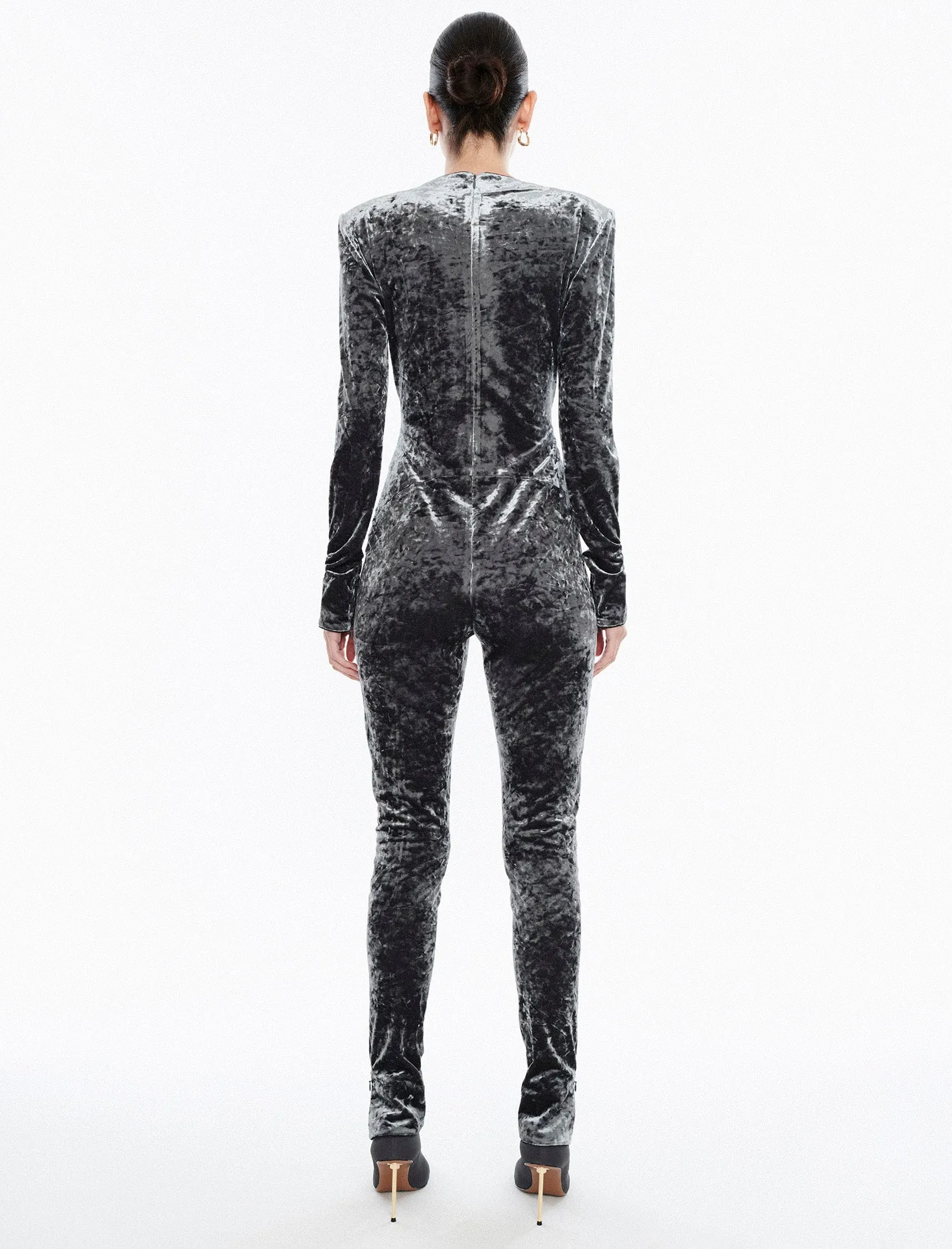 Booker Velour Shirred Bodysuit sold by BCBGMaxAzria product image thumbnail 4