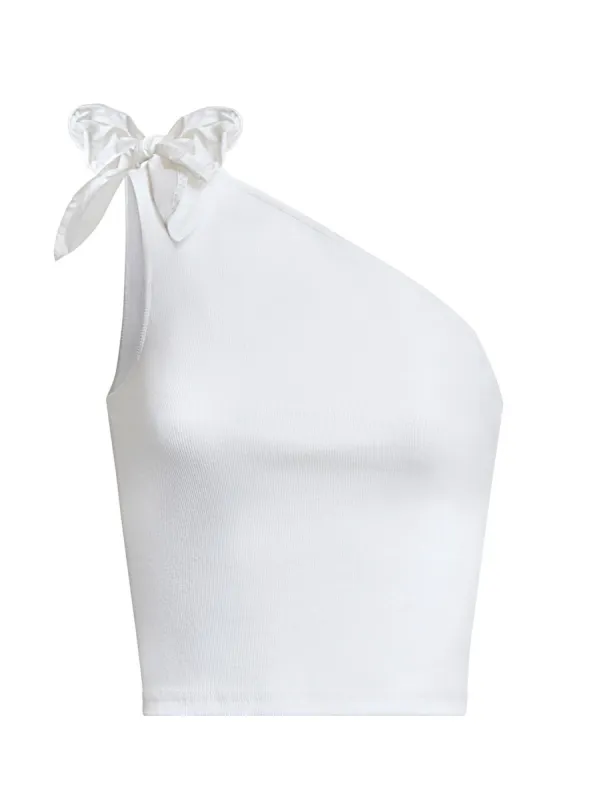 One Shoulder Tie Top sold by BCBGMaxAzria