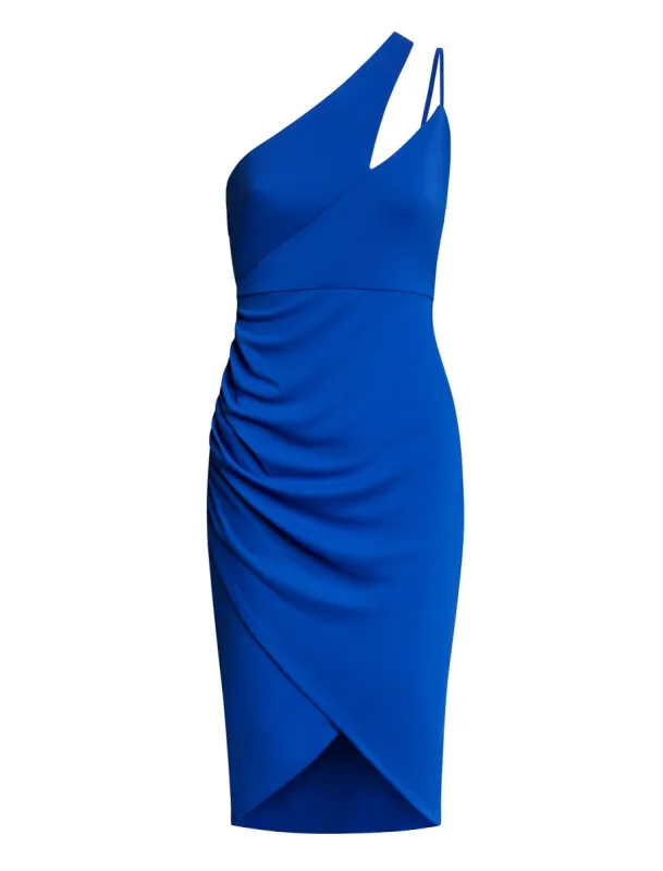 Asymmetrical One Shoulder High-Low Midi Dress sold by BCBGMaxAzria