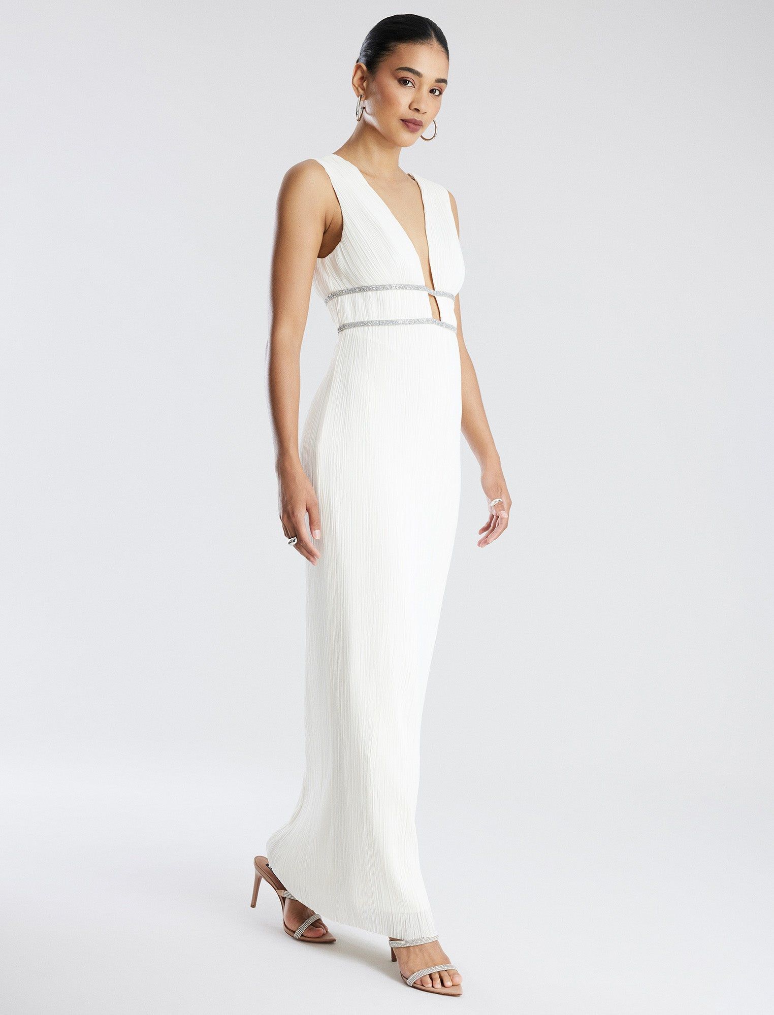 Clara Pleated Gown sold by BCBGMaxAzria product image thumbnail 3