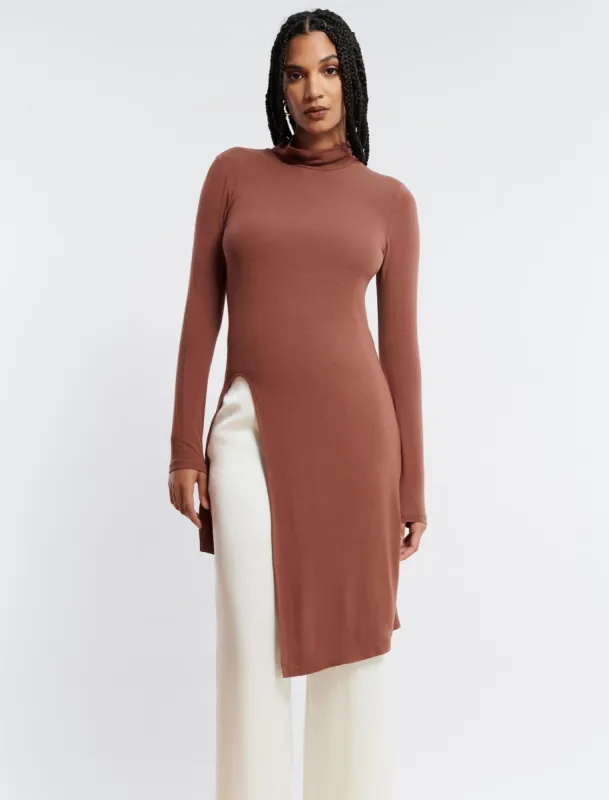 Asymmetrical Turtleneck Top sold by BCBGMaxAzria