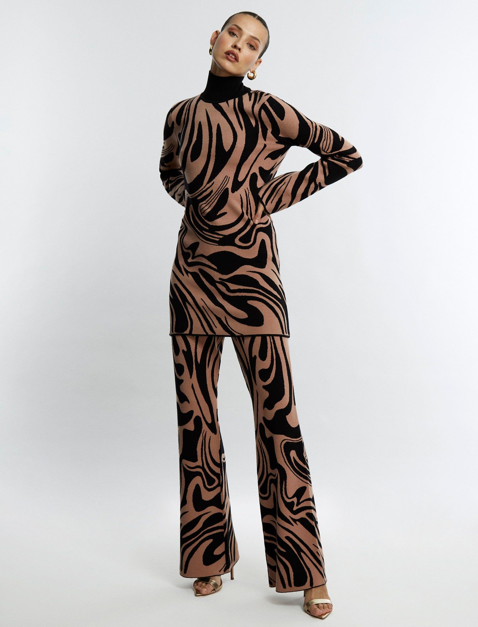 Wide-Leg Knit Trouser sold by BCBGMaxAzria