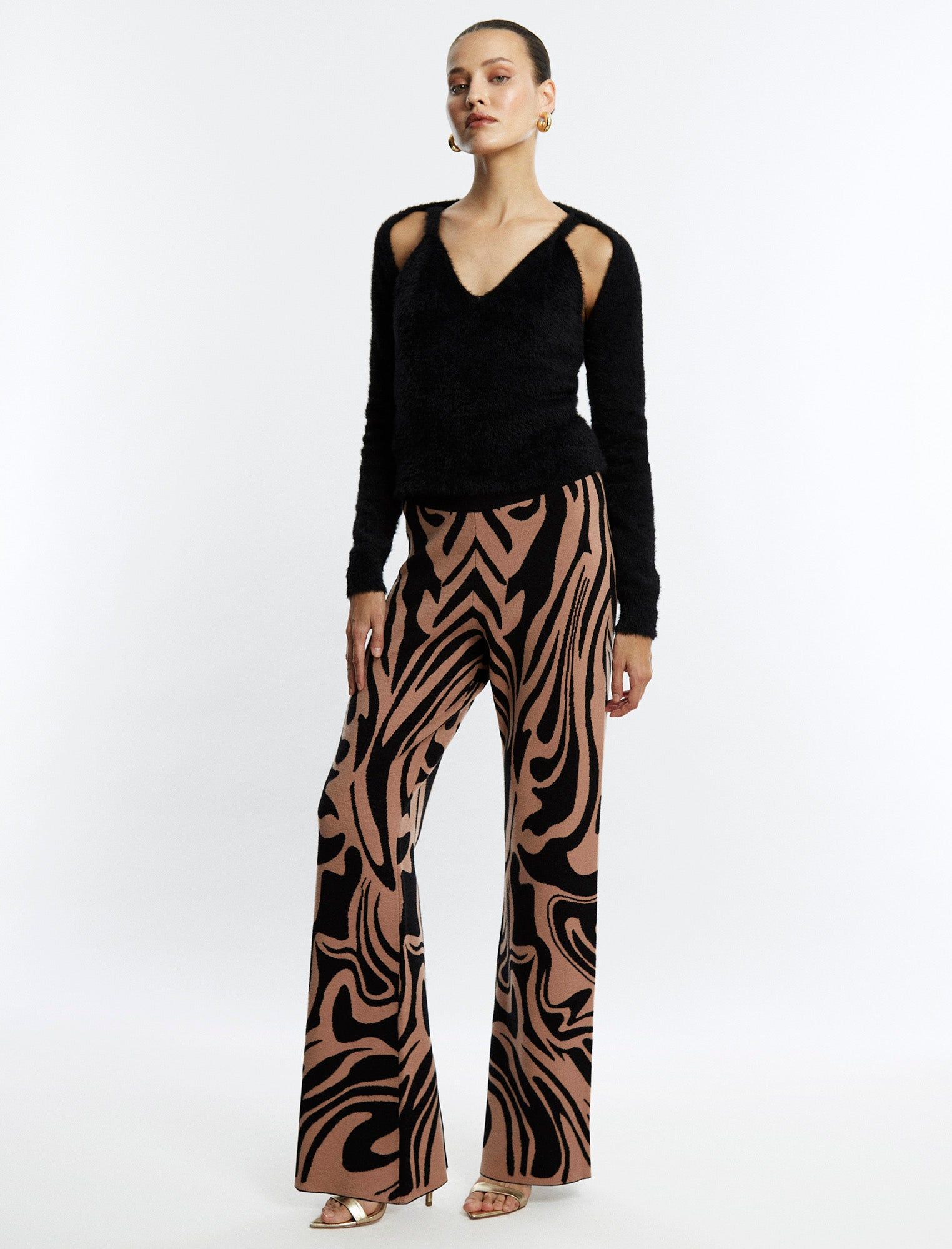 Wide-Leg Knit Trouser sold by BCBGMaxAzria product image thumbnail 3