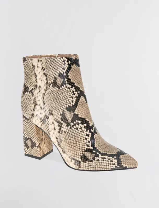 Briel Snakeskin Bootie sold by BCBGMaxAzria