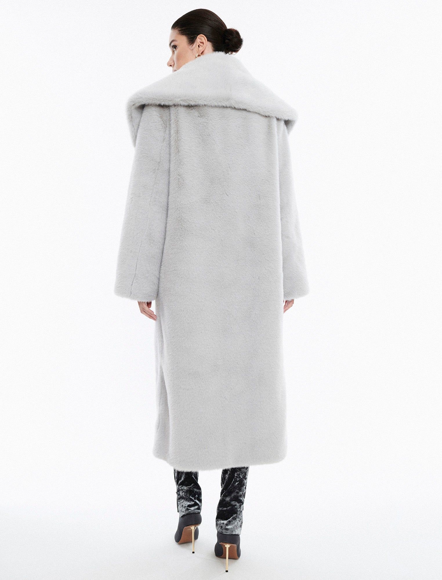 Faux Fur Long Coat sold by BCBGMaxAzria product image thumbnail 4