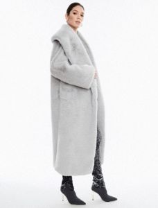 Faux Fur Long Coat sold by BCBGMaxAzria