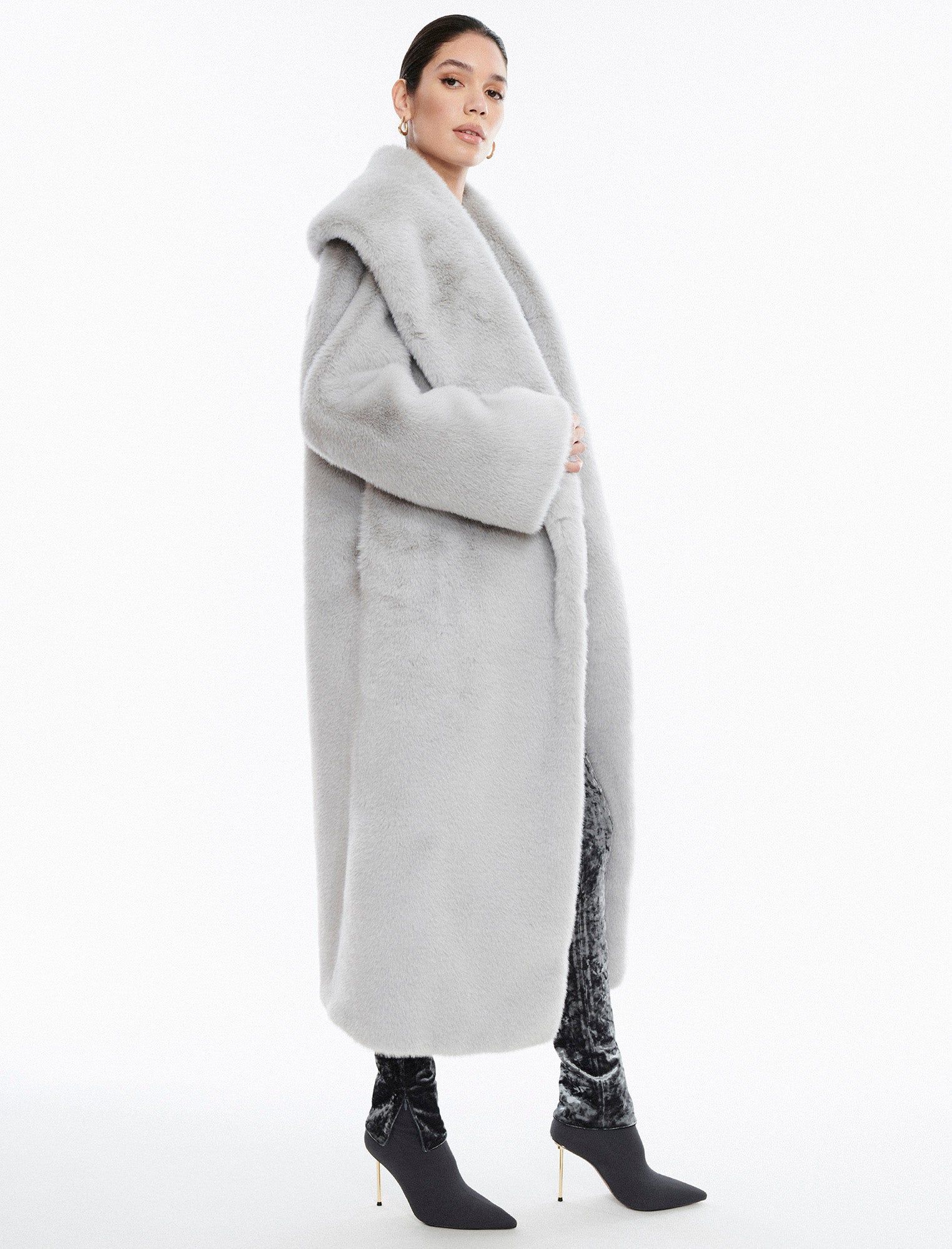 Faux Fur Long Coat sold by BCBGMaxAzria product image thumbnail 3