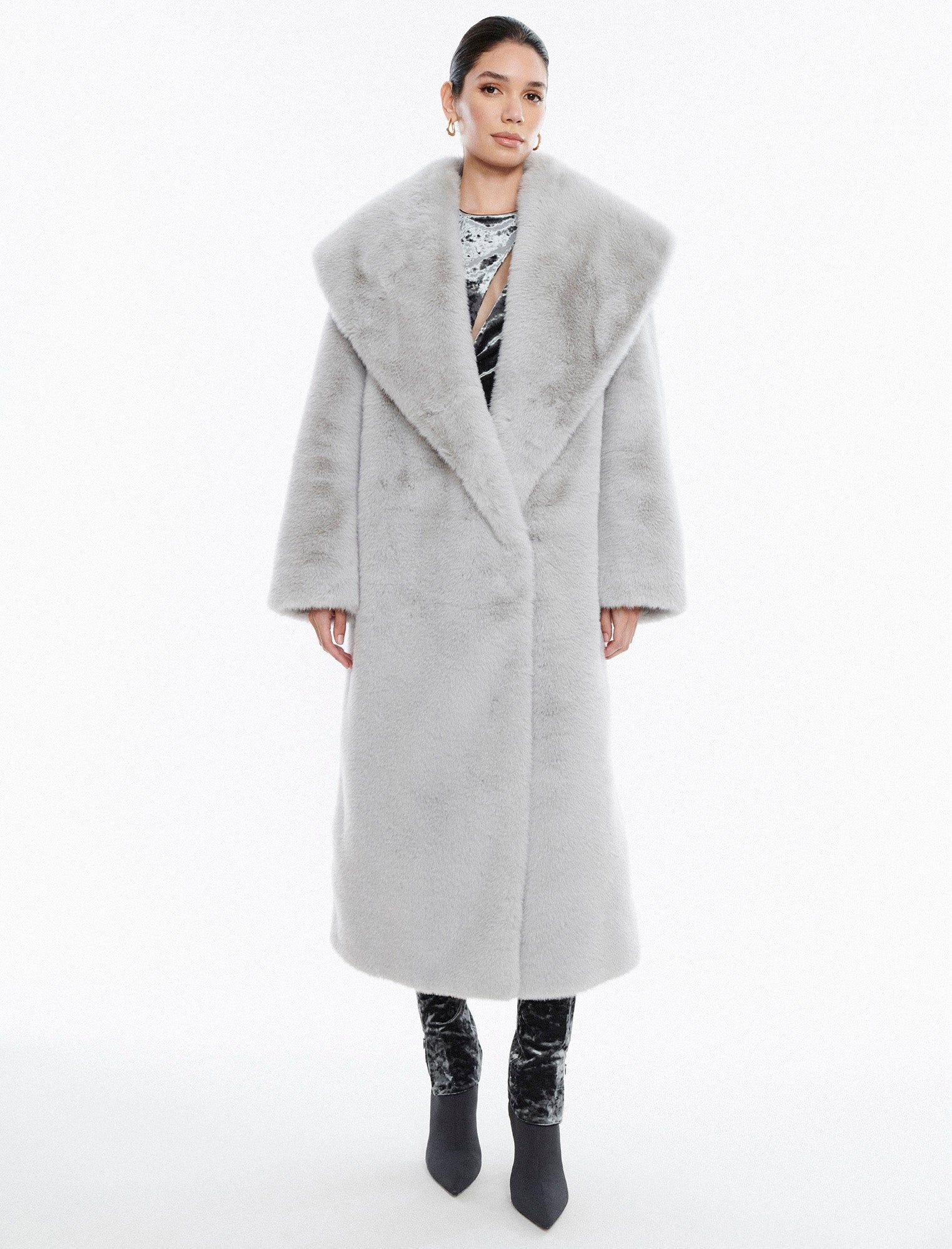 Faux Fur Long Coat sold by BCBGMaxAzria product image thumbnail 2