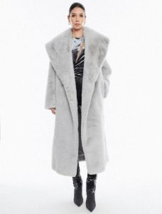 Faux Fur Long Coat sold by BCBGMaxAzria