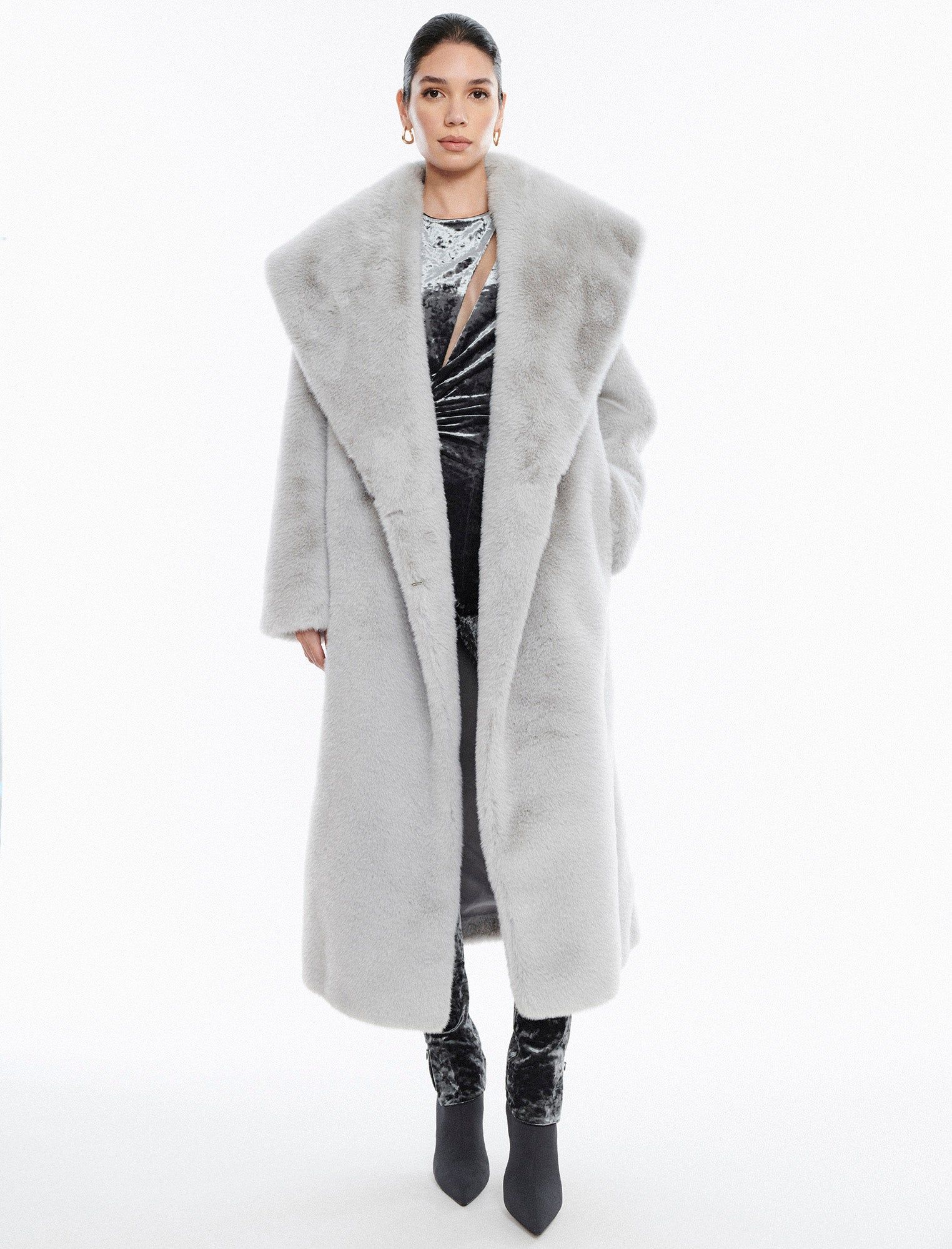 Faux Fur Long Coat sold by BCBGMaxAzria product image thumbnail 5