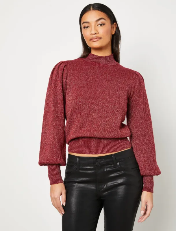 Mock Neck Long Sleeve Sweater sold by BCBGMaxAzria