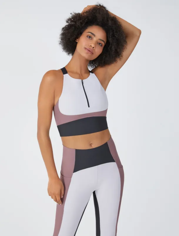 Colorblock Racerback Sport Bra made by BCBGMaxAzria