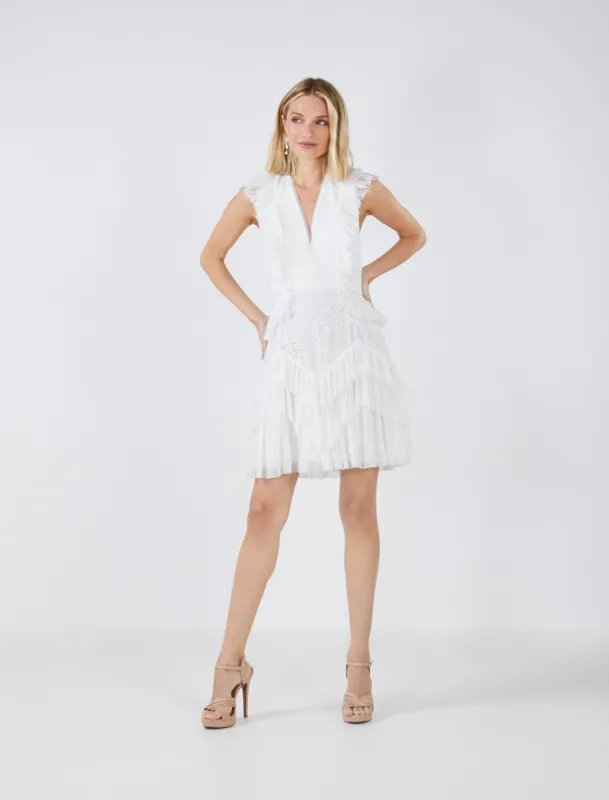 Kami Ruffle Mini Dress sold by BCBGMaxAzria