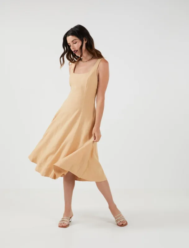 Arlynne Open Back Midi Dress sold by BCBGMaxAzria