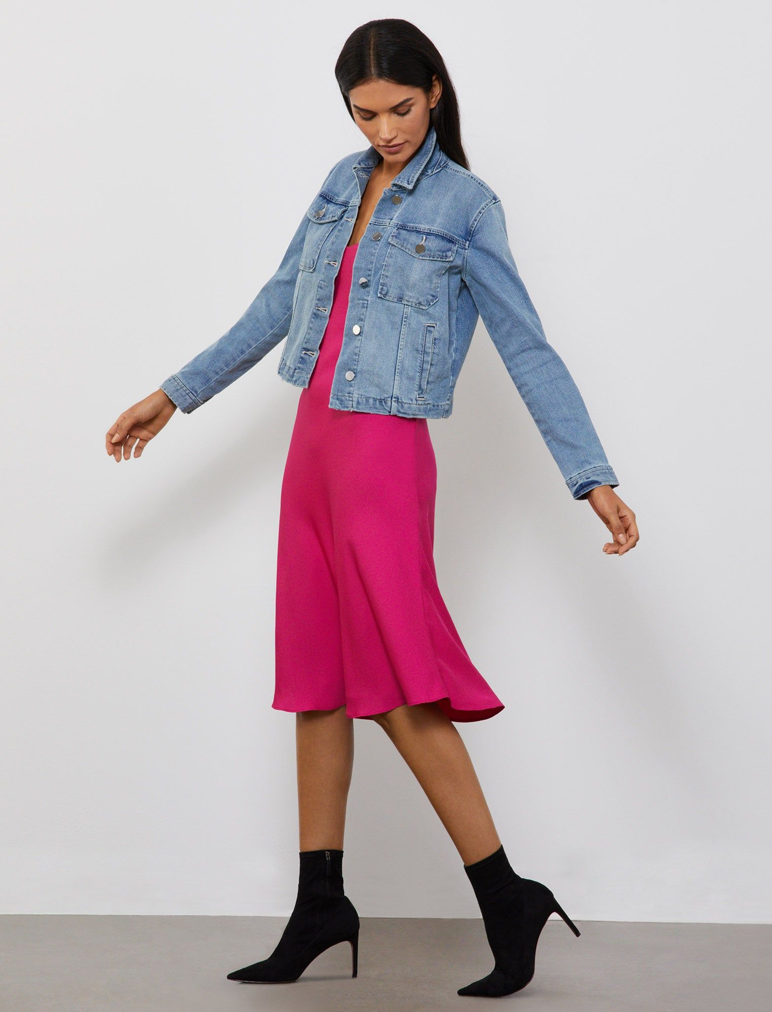 Mindi Crop Denim Jacket sold by BCBGMaxAzria product image thumbnail 3