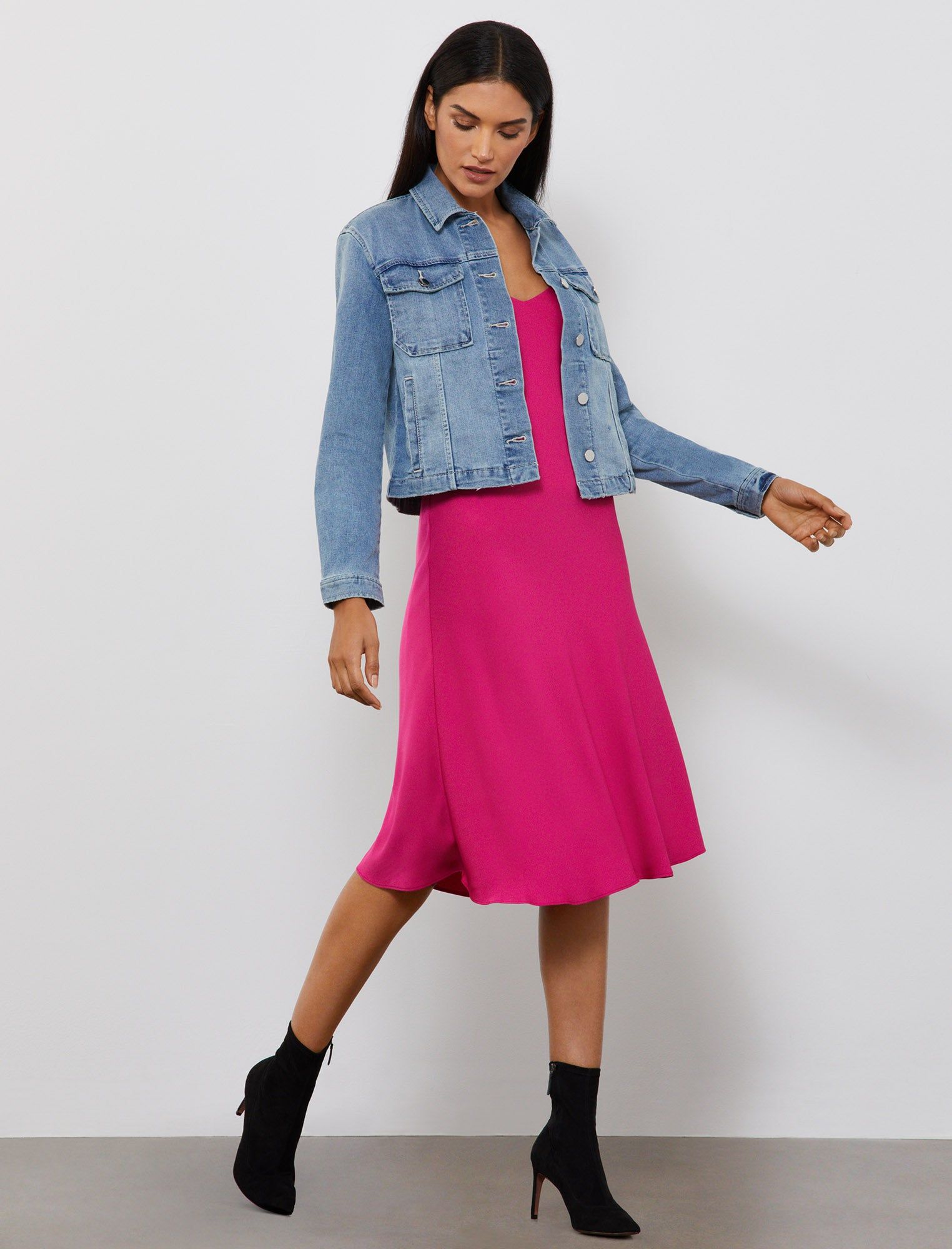 Mindi Crop Denim Jacket sold by BCBGMaxAzria product image thumbnail 2