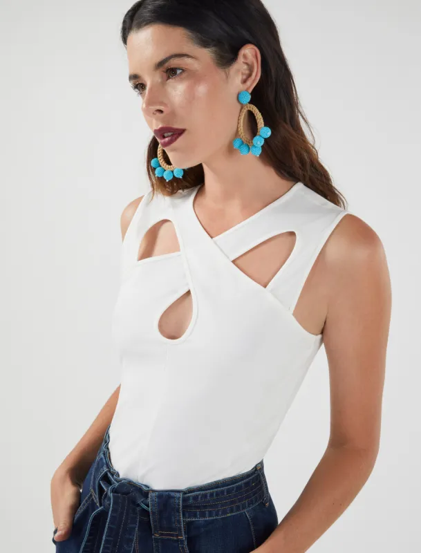 Beaded Rattan Earrings sold by BCBGMaxAzria