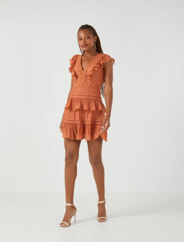 Francis Ruffle Mini Dress sold by BCBGMaxAzria