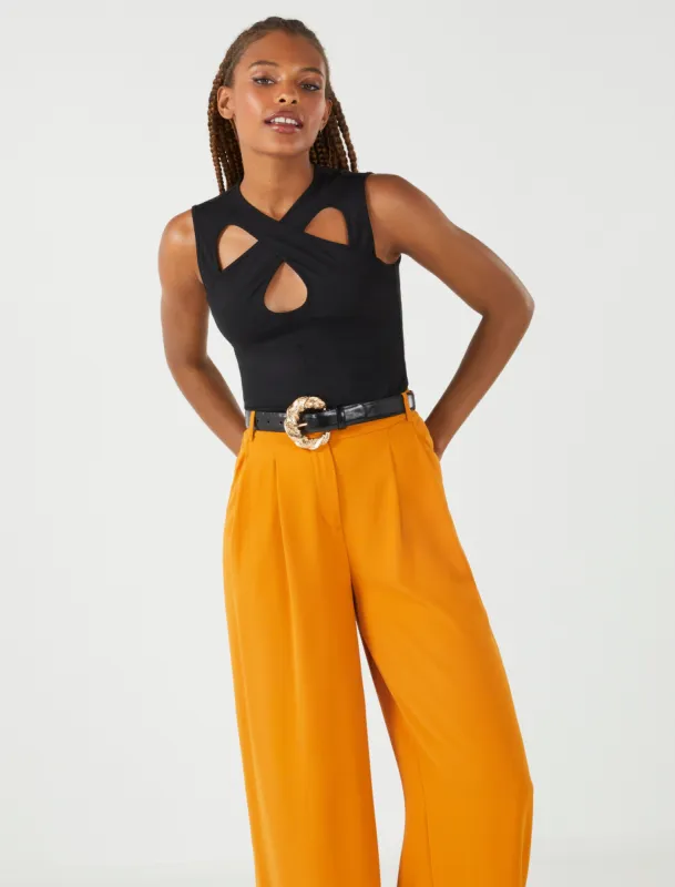 Crossover Cutout Top sold by BCBGMaxAzria