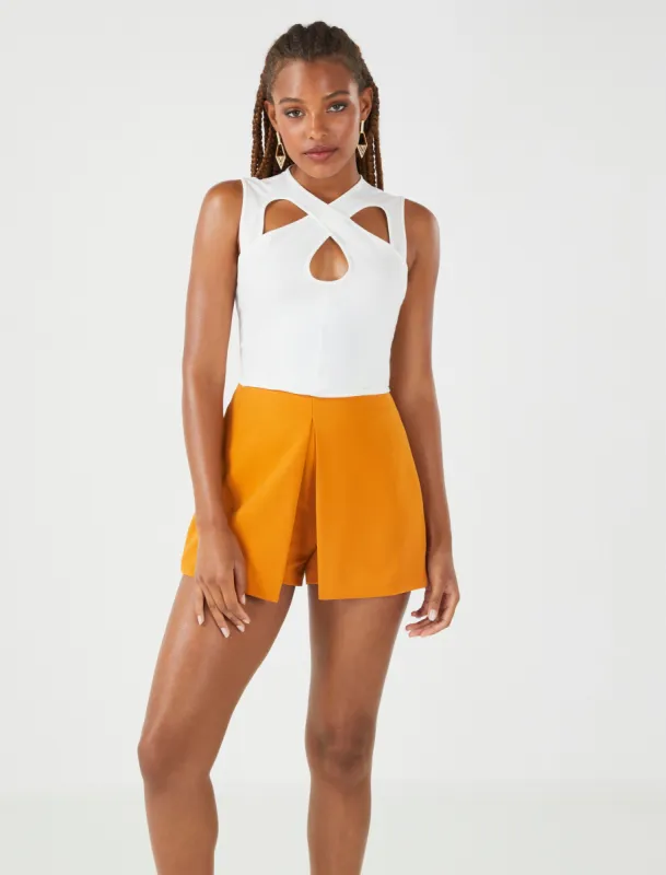 Crossover Cutout Top sold by BCBGMaxAzria